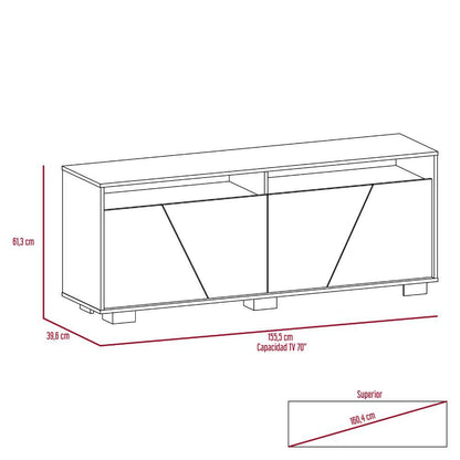 Mesa para TV Orus color Miel y Caoba para Sala.