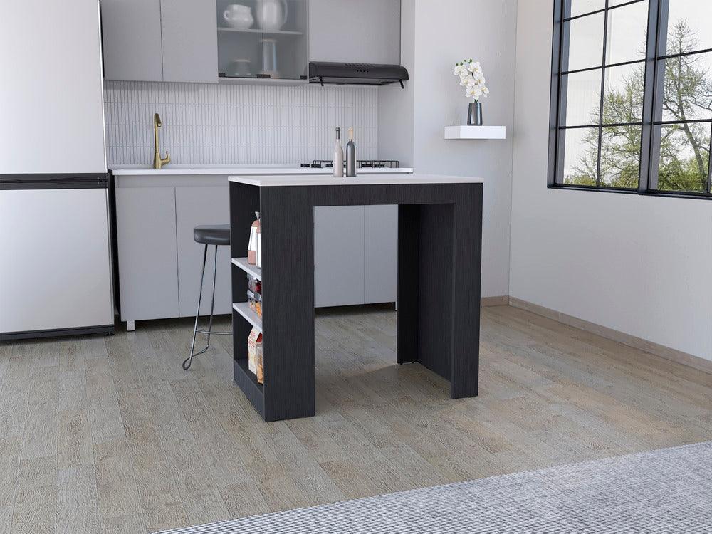 Barra de Cocina Victory, wengue, con Rodachines ZF - VIRTUAL MUEBLES