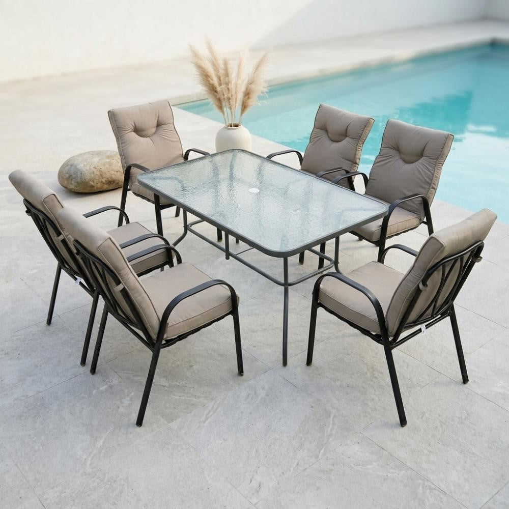 Comedor de Terraza Terra · 6 Puestos · Taupe