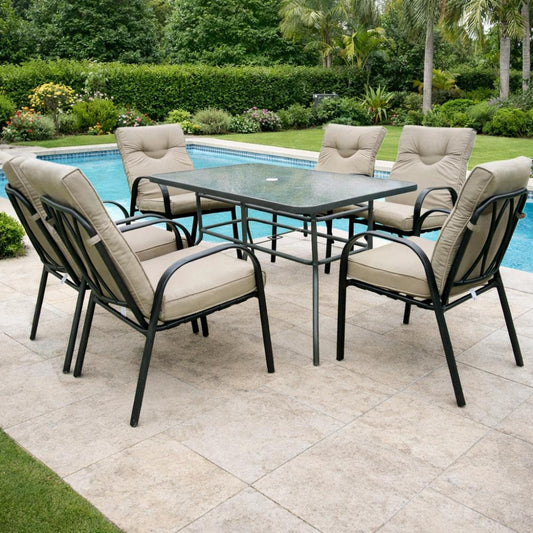 Comedor de Terraza Terra · 6 Puestos · Taupe