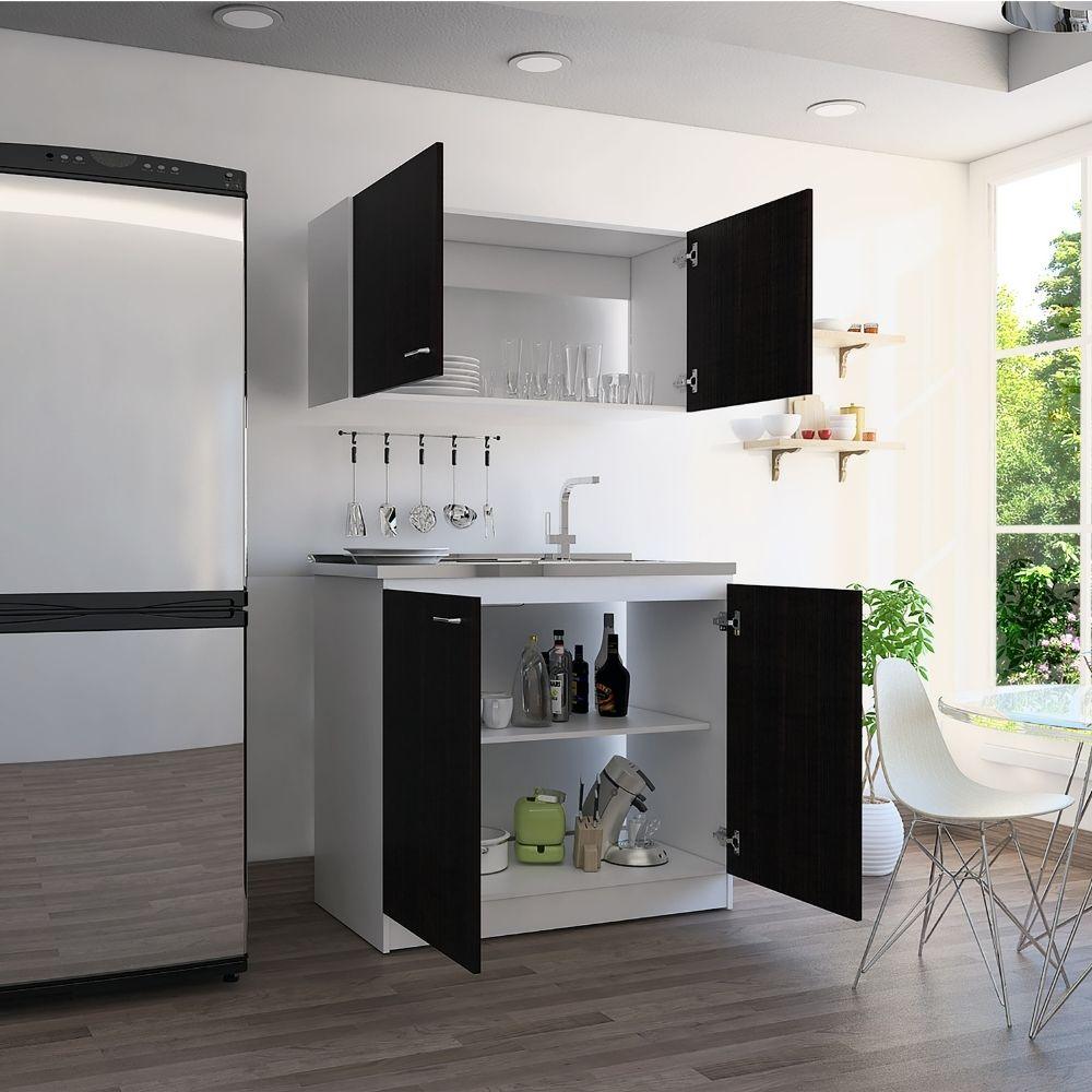 Cocina Integral Cantabria color Roble y Blanco.