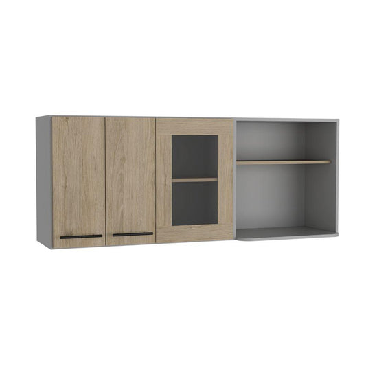 Gabinete Superior Frello color Beige y Gris para Cocina.