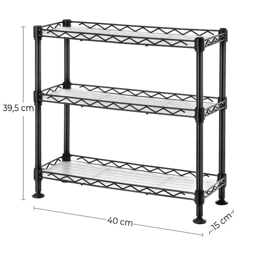 Organizador para Especias Shelves, Negro, de Tres niveles