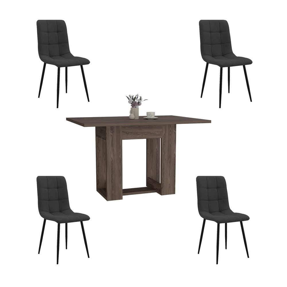 Juego de Comedor Riveny · 4 Sillas