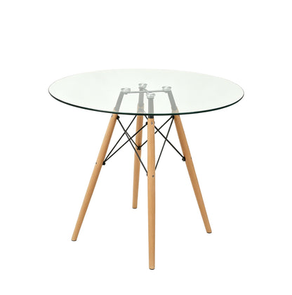 Mesa Redonda de Vidrio Templado · 80 cm