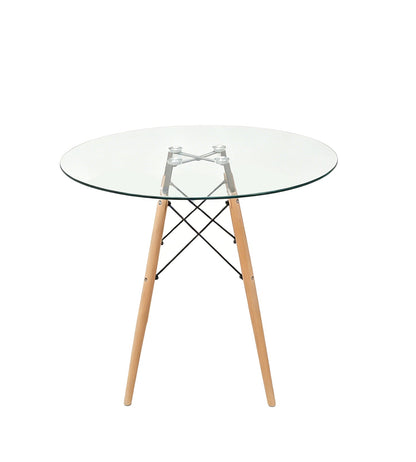 Mesa Redonda de Vidrio Templado · 80 cm