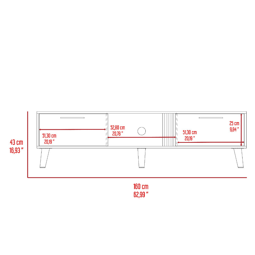 Mesa para TV Vanez, Capri y Fresno Europeo, con dos puertas abatibles 70"