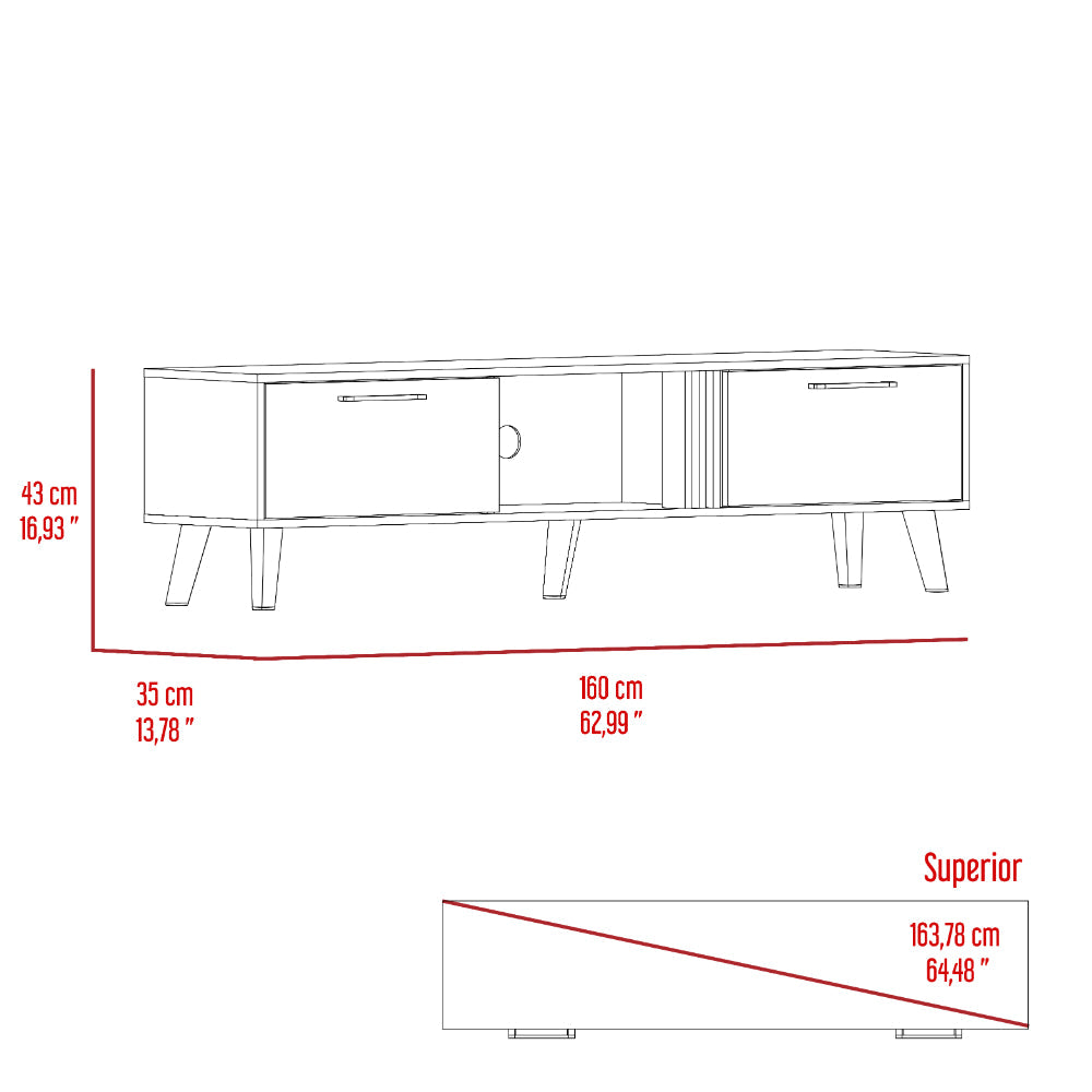 Mesa para TV Vanez, Capri y Fresno Europeo, con dos puertas abatibles 70"