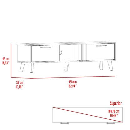 Mesa para TV Vanez, Capri y Fresno Europeo, con dos puertas abatibles 70"