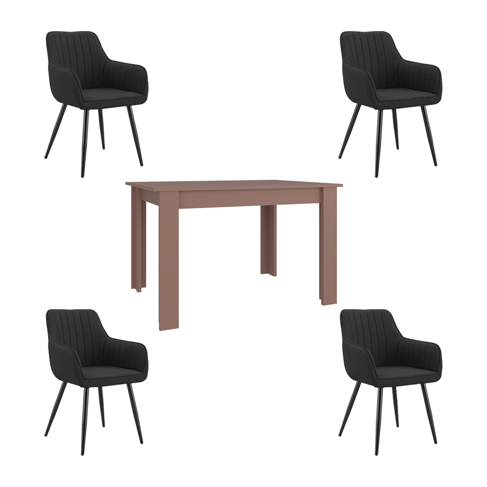 Juego de Comedor Nuvik · 4 Sillas