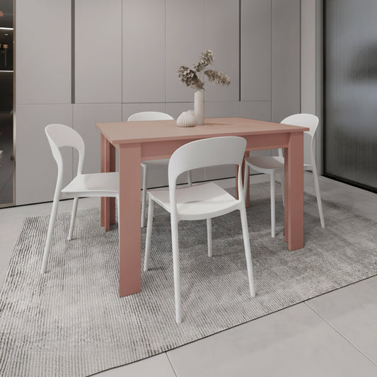 Juego de Comedor Nova · 4 Sillas · Blanco