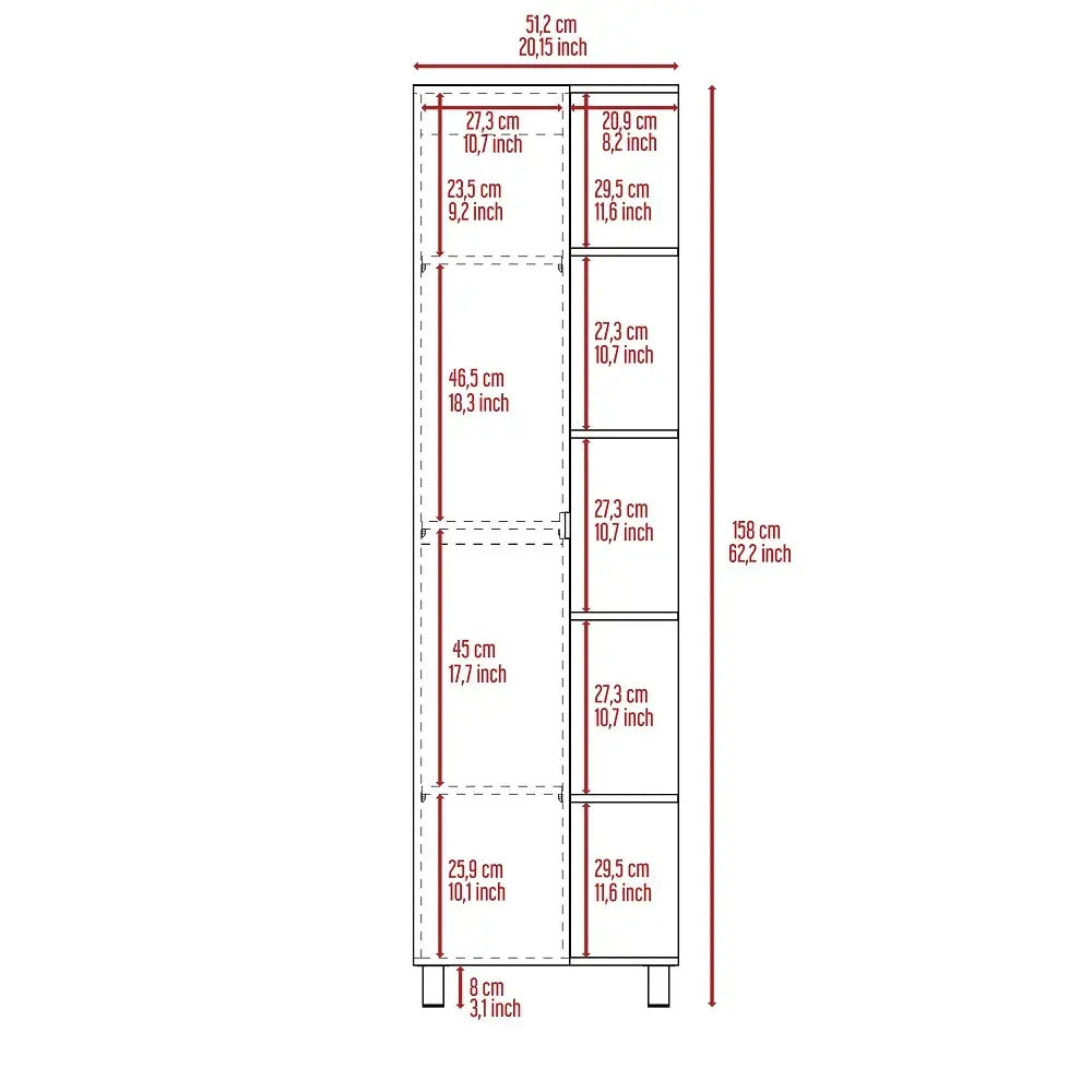 Mueble Esquinero Urano con Espejo RTA Blanco