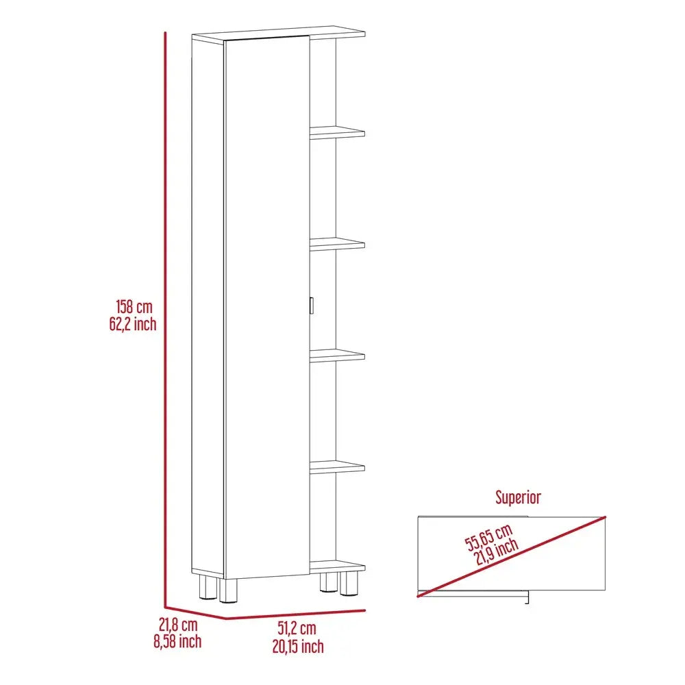 Mueble Esquinero Urano con Espejo RTA Blanco