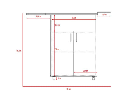 Mesa para Planchar Zendaya color Blanco para Habitación.