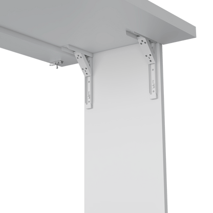 Mesa Auxiliar Vetta, Blanco, para Empotrar a la Pared y Amplia Superficie ZF - VIRTUAL MUEBLES