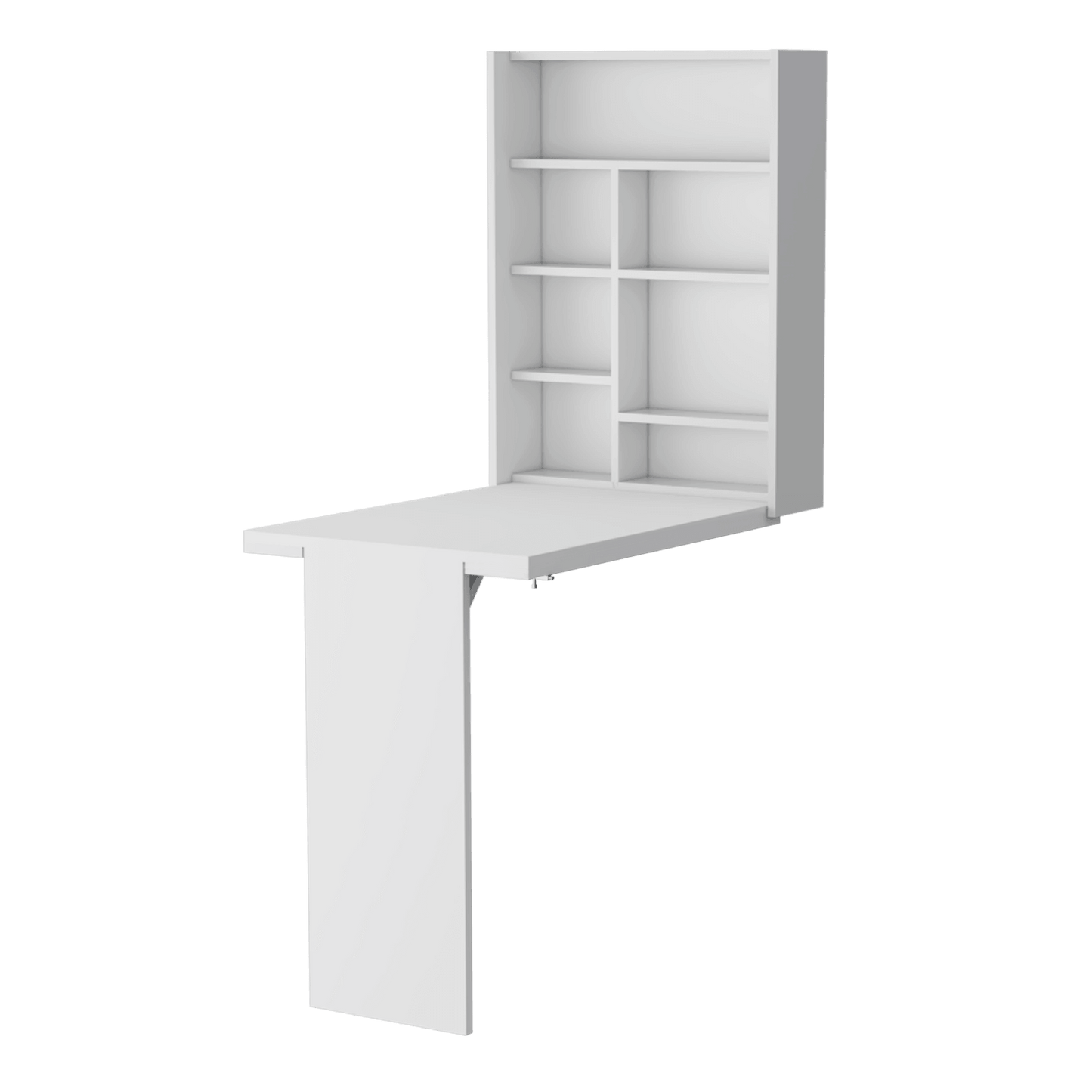 Mesa Auxiliar Vetta, Blanco, para Empotrar a la Pared y Amplia Superficie ZF - VIRTUAL MUEBLES