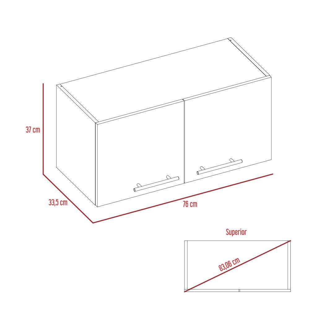 Mueble Sobre Campana Delfi color Blanco para Cocina.