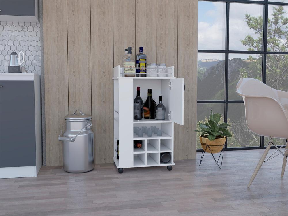 Bar Finland, Blanco Duqueza, Con amplios espacios para ubicar botellas ZF - VIRTUAL MUEBLES