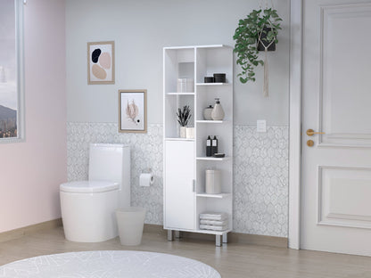 Mueble de Baño Tani, Blanco, con puerta abatible y diseño moderno