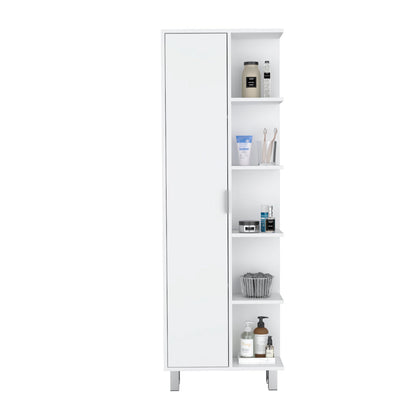 Mueble Auxiliar de Baño Crovic, Blanco, con puerta abatible