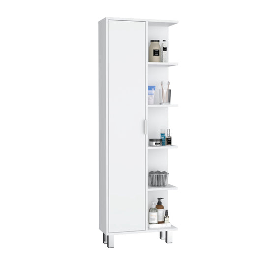 Mueble Auxiliar de Baño Crovic, Blanco, con puerta abatible