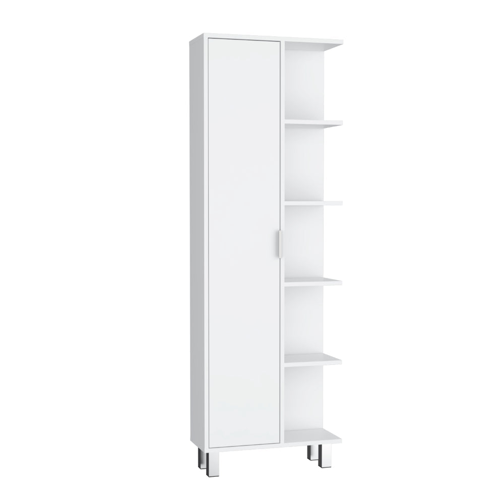 Mueble Auxiliar de Baño Crovic, Blanco, con puerta abatible