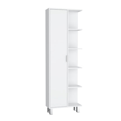 Mueble Auxiliar de Baño Crovic, Blanco, con puerta abatible