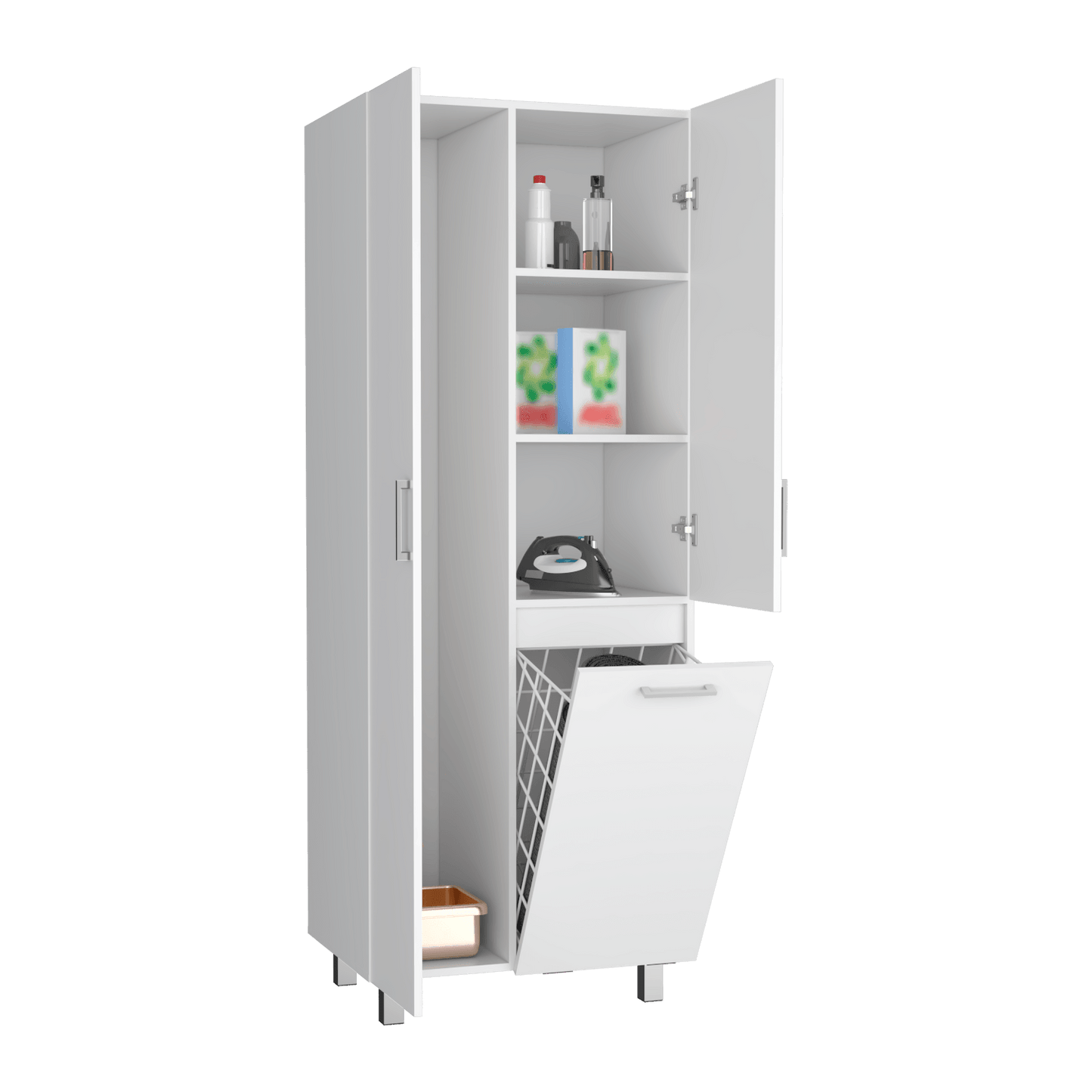 Mueble de Aseo Ameris, Blanco, Gran Espacio Para Almacenar articulos de Aseo - VIRTUAL MUEBLES