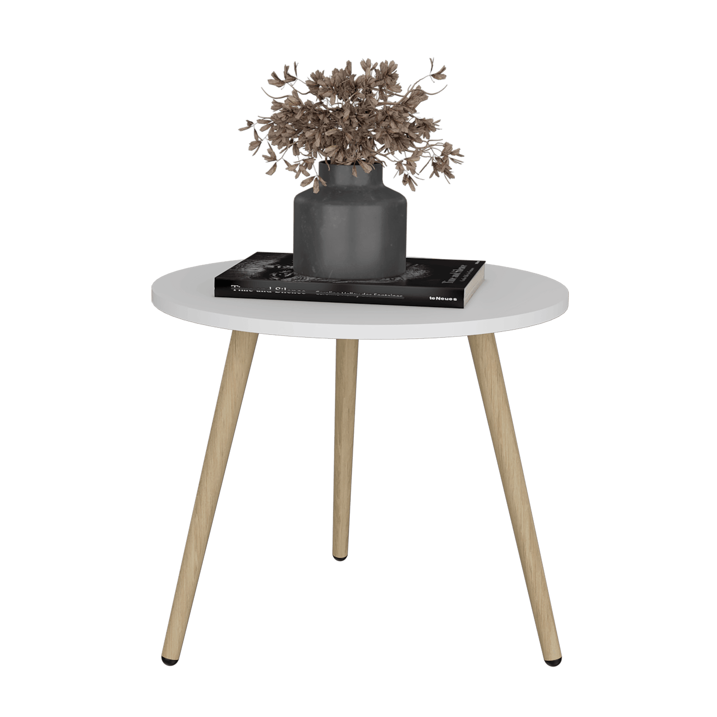 Mesa de Centro, Zohi, Blanco, con Diseño Redondo - VIRTUAL MUEBLES