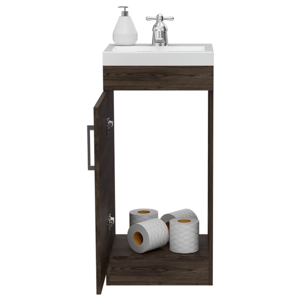 Mueble Lavamanos Oporto color Chocolate para Baño.