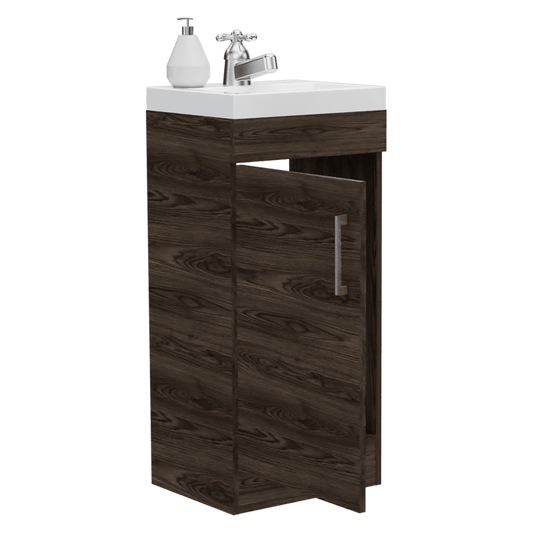 Mueble Lavamanos Oporto color Chocolate para Baño.