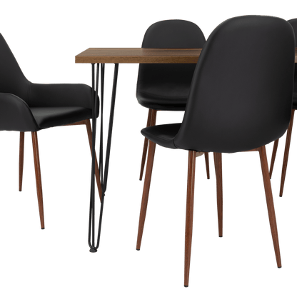 Combo Comedor Vimeno, Cobre, Wengue y Café Claro, Incluye Comedor y 6 Sillas - VIRTUAL MUEBLES