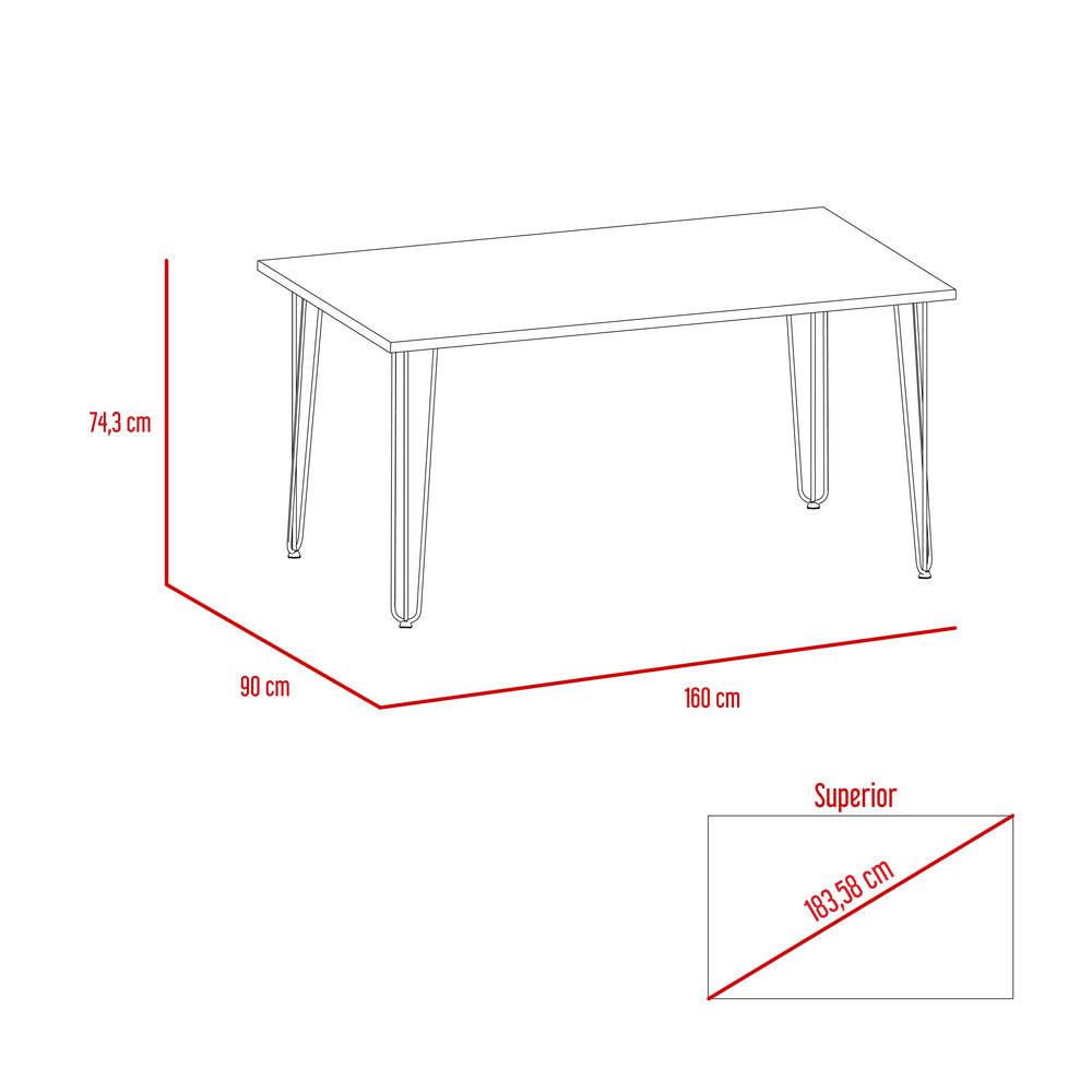 Combo Comedor Vimeno, Cobre, Wengue y Café Claro, Incluye Comedor y 6 Sillas - VIRTUAL MUEBLES