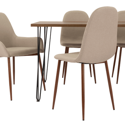 Combo Comedor Vimeno, Cobre, Café Claro y Chocolate, Incluye Comedor y 6 Sillas - VIRTUAL MUEBLES