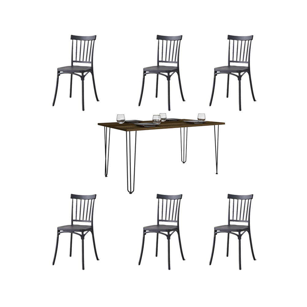 Juego de Comedor Treen · 6 Sillas