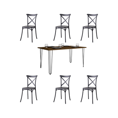 Juego de Comedor Sheki · 6 Sillas