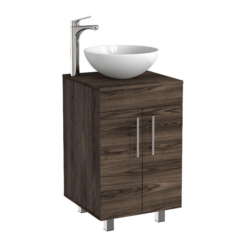 Mueble Lavamanos Donovan color Chocolate para Baño.