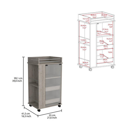 Bar Spirit, Humo, con Amplios Espacios Para Ubicar Copas y Botellas ZF - VIRTUAL MUEBLES