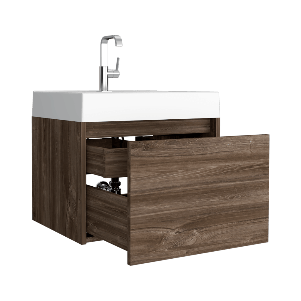 Mueble Lavamanos Fussion color Avellana para Baño.