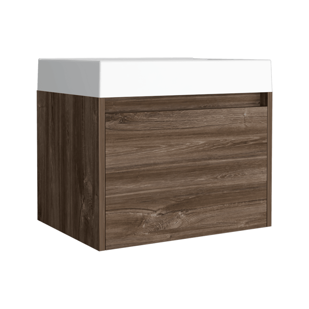 Mueble Lavamanos Fussion color Avellana para Baño.