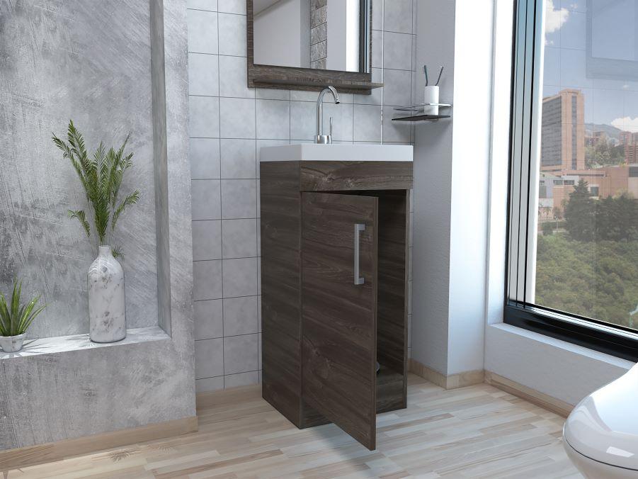 Mueble Lavamanos Barú color Avellana para Baño.