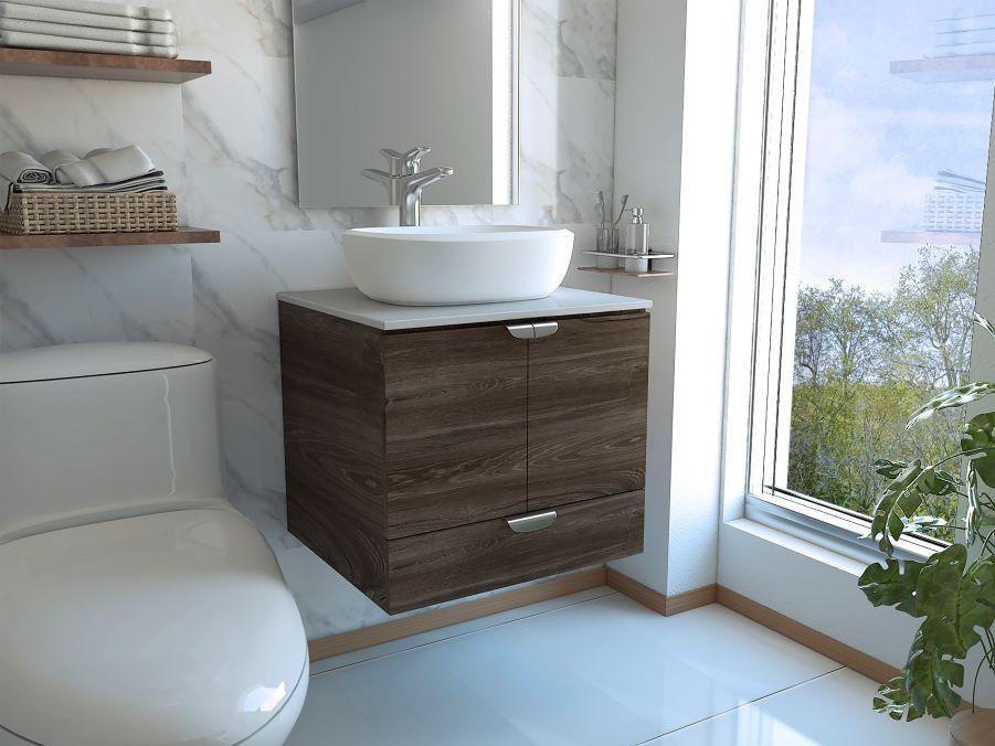 Mueble Lavamanos Beta color Avellana para Baño.