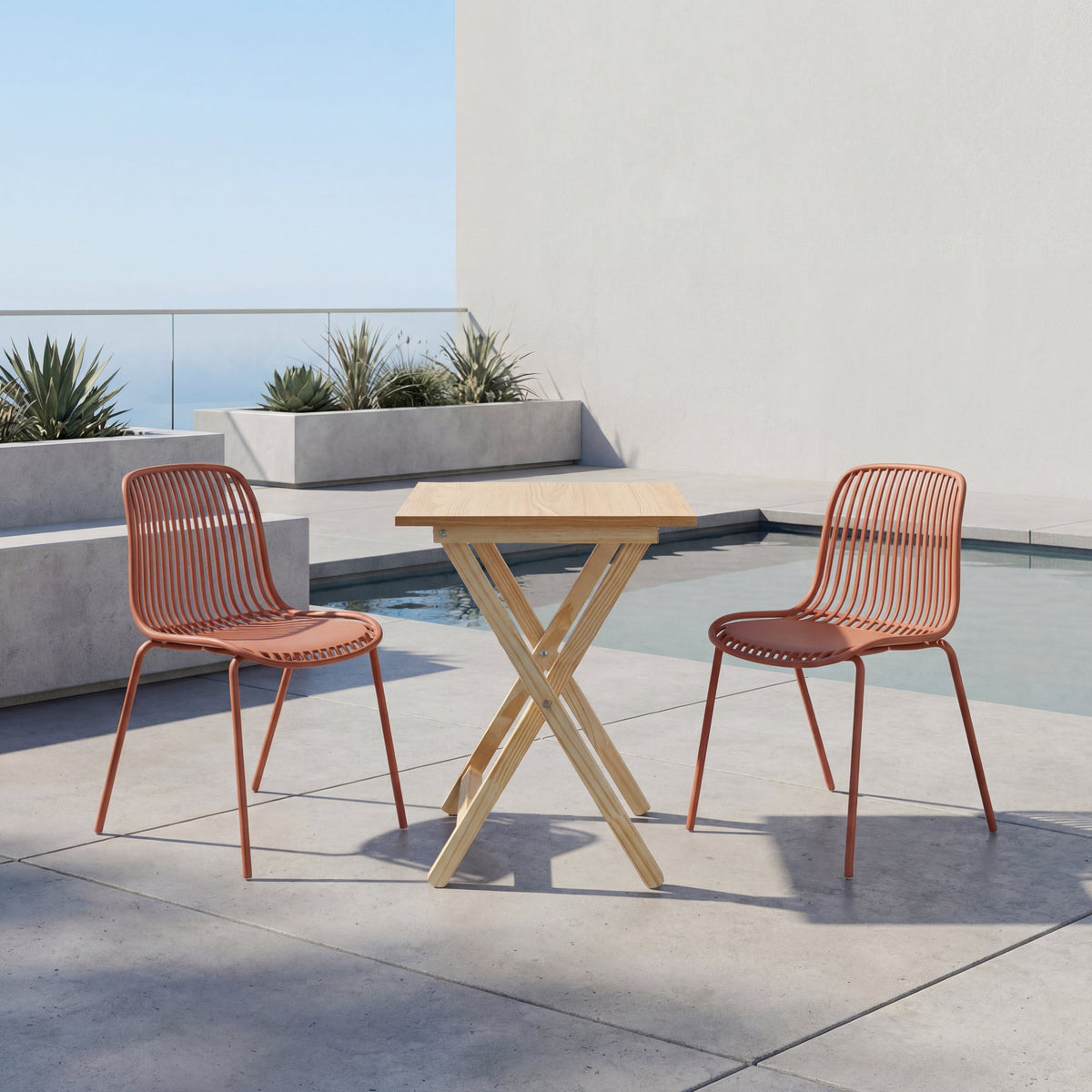 Juego de Comedor Goyo · Mesa Plegable + 2 Sillas