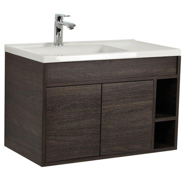 Mueble Lavamanos Amaral color Wengue para Baño.