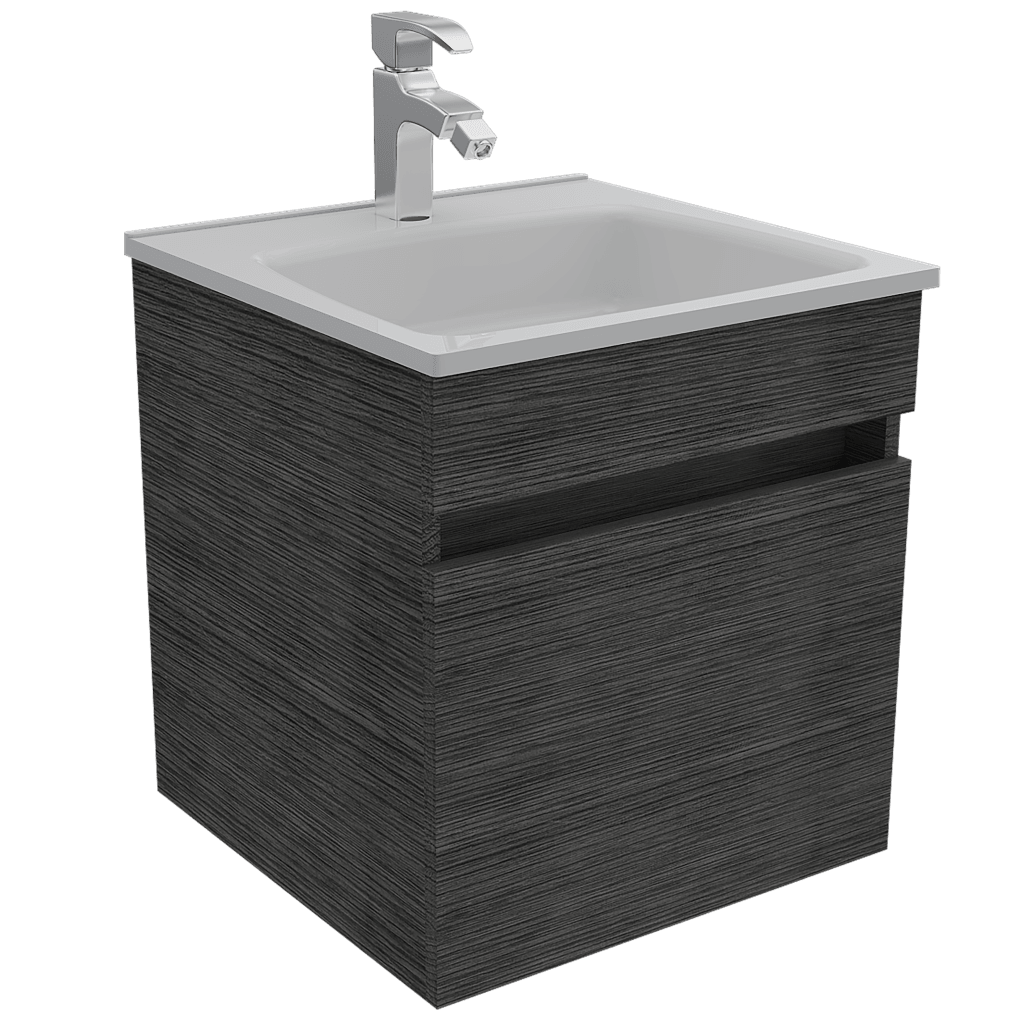 Mueble Lavamanos Bored color Gris para Baño.