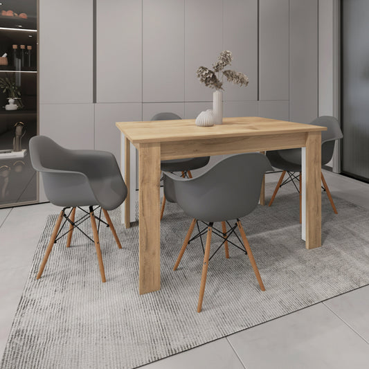 Juego de Comedor Livo · 4 Sillas · Gris