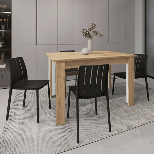 Juego de Comedor Zenda · 4 Sillas · Negro