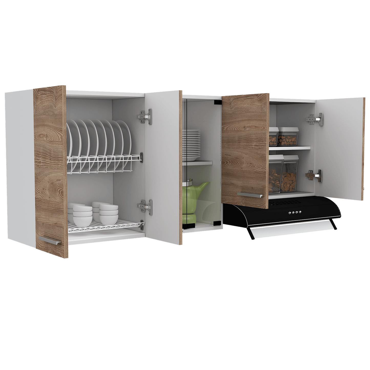 Gabinete Superior Eris, Miel y Blanco, con Amplio Espacio para ubicar Articulos de Cocina - VIRTUAL MUEBLES