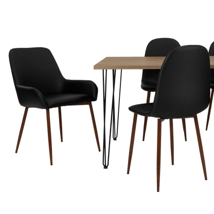 Combo Comedor Bomira, Miel, Wengue y Café Claro, Incluye Comedor y 6 Sillas - VIRTUAL MUEBLES