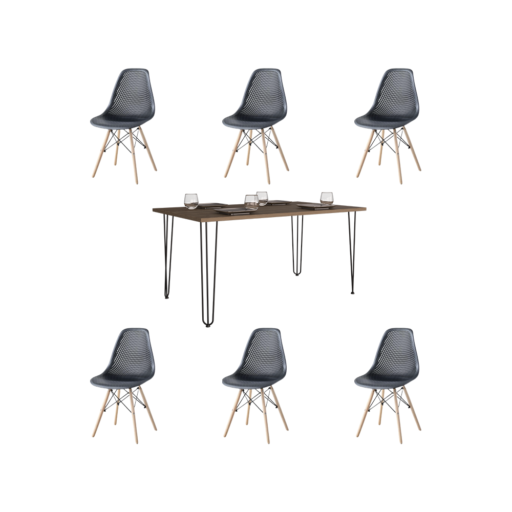 Juego de Comedor Liber · 6 Sillas
